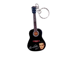Indominiguitars Medinis gitaros raktų pakabukas „Elvis Presley“ – duoklė, rankų darbo