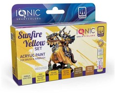 Ionic Smart Colors IONIC akrilinių dažų rinkinys geltonų atspalvių, miniatiūroms Essential Yellows