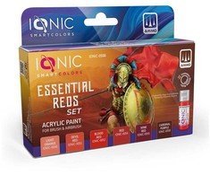Ionic Smart Colors Ionic Essential Reds akrilinių dažų rinkinys miniatiūroms – raudonų atspalvių