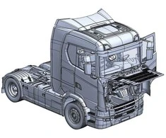 Italeri Scania S770 4x2 pilka kabina 1/24 plastikinis surenkamas rinkinys