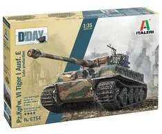 Italeri Tiger I Ausf.E (vėlyvas) 1/35 – D-Day 80-mečio plastikinis rinkinys