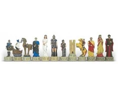Italfama Didelės šachmatų figūros TROJOS MŪŠIS. Aukštis: 12cm., diametras: 3,6cm.