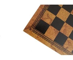 Italfama Dirbtinės odos šachmatų lenta su žemėlapio motyvais. 33x33cm., kvadratas: 3,5cm.
