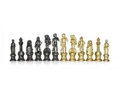 Italfama Florentietiškos metalinės šachmatų figūros. Aukštis: 8,3cm., diametras: 2cm.