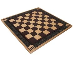 Italfama Išskirtinė ROMĖNŲ stiliaus šachmatų lenta. 43x43cm., kvadratas: 4,5cm.