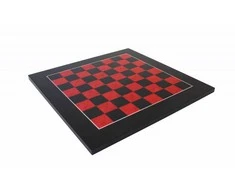 Italfama Juoda/raudona vertingos medienos šachmatų lenta. 42x42x1,8cm., kvadratas: 4cm.