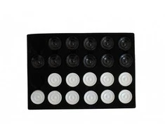 Italfama Juodos/baltos spalvos medinės šaškių figūros, diametras: 2,9cm.