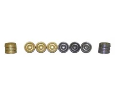 Italfama Metalinės šaškių figūros, diametras: 3,2cm.