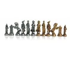 Italfama NAPOLEONAS: metalinės šachmatų figūros. Aukštis: 10cm., diametras: 3,2cm.