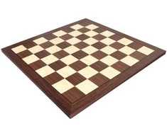 Italfama Riešutmedžio ir klevo medienos šachmatų lenta. 60x60cm., kvadratas: 6,5cm.