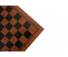 Italfama Ruda/juoda dirbtinės odos šachmatų lenta. 26x26cm., kvadratas: 2,8cm.