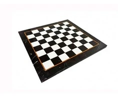 Italfama Rudo/balto marmuro šachmatų lenta. 43x43cm., kvadratas: 4,2cm.