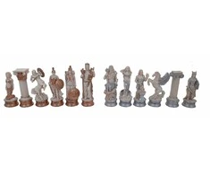 Italfama Šachmatų figūros GRAIKŲ MITODOLOGIJA. Aukštis: 8cm., diametras: 2,6cm.