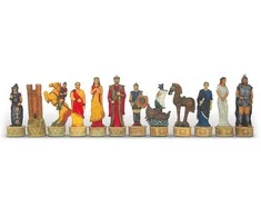 Italfama Šachmatų figūros TROJOS MŪŠIS. Aukštis: 8cm., diametras: 2,6cm.