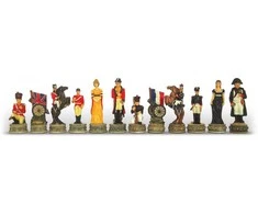 Italfama Šachmatų figūros VATERLO MŪŠIS. Aukštis: 8cm., diametras: 2,6cm.