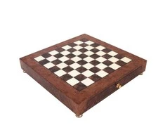 Italfama Vertingos guobos medienos blizgi šachmatų lenta SU DĖTUVE. 52x52cm., kvadratas: 5cm.