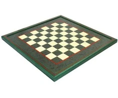 Italfama Žalia/balta vertingos medienos šachmatų lenta su rėmeliu. 45x45cm., kvadratas: 4cm.