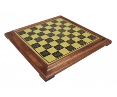 Italfama Žalvario stiliaus medinė šachmatų lenta. 52x52cm., kvadratas: 4,8cm.