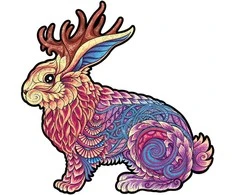 Fantasy Puzzles Jackalope Dėlionė Iš Medžio M Dydis (150 detalių)