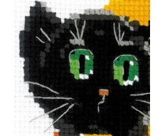 Juodas Cat siuvinėjimo rinkinys iš RIOLIS Nr.: HB175