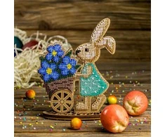Karoliukų siuvinėjimo rinkinys ant medžio su stovu – Wonderland Crafts