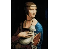 Riolis Kryželio rinkinys "Dama su hermelinu" pagal L. da Vinci paveikslą 30x40 cm SR2222