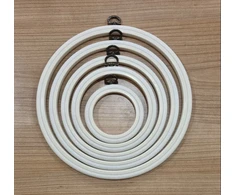Lankelis siuvinėjimui Nurge Flexi, apvalus baltas, 17 cm