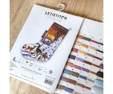 LetiStitch luca S Kalėdų medinis kojinė SLETI948
