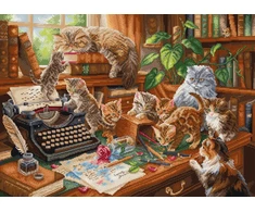 Letistitch Kryželiu siuvinėjimo rinkinys „Žaismingos letenėlės“ 45×32 cm