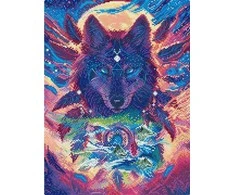 Letistitch Siuvinėjimo kryželiu rinkinys „Vilko magija“ 21x29 cm SLETIL9976