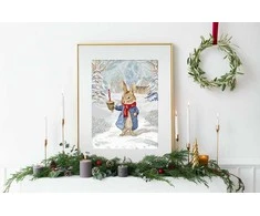 LetiStitch luca S Siuvinėjimo kryželiu rinkinys Christmas Caroling 21x27cm SLETIL9918