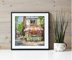 Letistitch Kryželiu siuvinėjimo rinkinys "Corner Shop" 24x24cm SLETIL8101