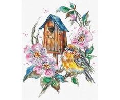 LetiStitch luca S Siuvinėjimo kryželiu rinkinys "Plunksnų stebuklas" 20x27cm SLETIL8996