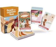 Grimaud Cartomancie Dvasinių Kortų Rinkinys - L’Oracle des Cristaux d’Ana Grimaud 80 Kortelių Pagaminta Prancūzijoje