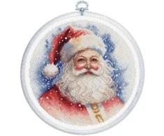 luca S Skaičiuojamo kryželio rinkinys su lankeliu "Santa" 17x17cm SBC224