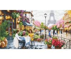 luca S Kryželių siuvinėjimo rinkinys „Bokšto vaizdas“ 58×32 cm, Aida16, 66 spalvos