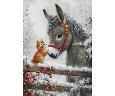 luca S Kryželiu siuvinėjimo rinkinys "Šiltas apkabinimas" 29x40cm SBU5075