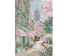 luca S Niujorko miesto kryželiu siuvinėjimo rinkinys 17,5×26 cm, 36 spalvos