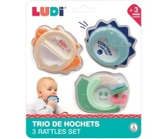 LUDI kūdikio barškučių rinkinys trio