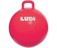 LUDI šokinėjimo kamuolys, raudonas 55 cm