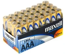 Maxell AAA LR03 šarminės baterijos, rinkinys 32 vnt.