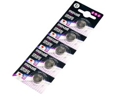 Maxell CR1632 3V ličio monetinės baterijos, rinkinys 5 vnt.