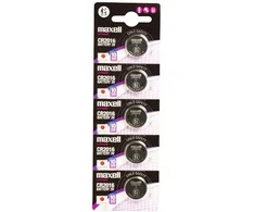 Maxell CR2016 3V ličio monetinės baterijos, 5 vnt. rinkinys