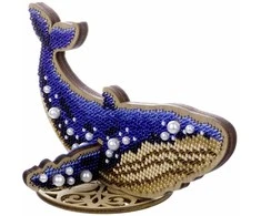 Medinis karoliukų siuvinėjimo rinkinys „Mėlynasis banginis“ – Wonderland Crafts