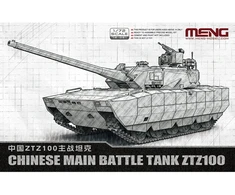Meng Model Kinijos pagrindinis tankas ZTZ100 surenkamas modelis Meng 1/72 72-021