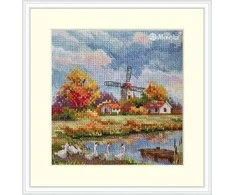 Merejka Siuvinėjimo kryželiu rinkinys „Ruduo“ 11,5×11,5 cm pradedantiesiems