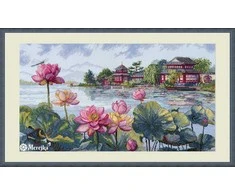 Merejka Siuvinėjimo rinkinys kryželiu „Lotoso svajos“ 24×44 cm