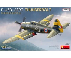 MiniArt P-47D Thunderbolt prancūzų karo lėktuvo modelis 1/48 surinkimui