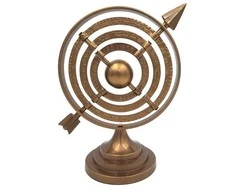 Mirtop Aliumininė sferinė astrolabija 30 cm – retro jūrinė dekoracija