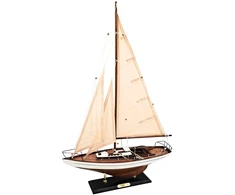 Mirtop Elegantiškas burlaivio modelis 66 cm – jachtos dekoracija namams